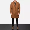 Petrillo Khaki Wool Single Breasted Coat