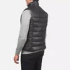 Reeves Black Leather Puffer Vest Gallery 2
