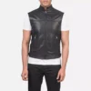 Roland Black Leather Biker Vest Gallery 3