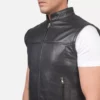 Roland Black Leather Biker Vest Gallery 4