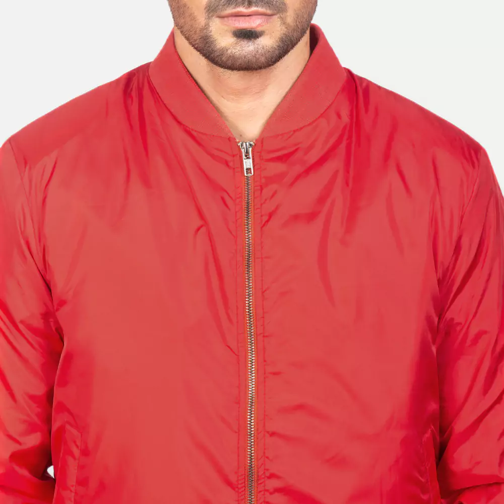 Zack Red Bomber Jacket Gallery 1