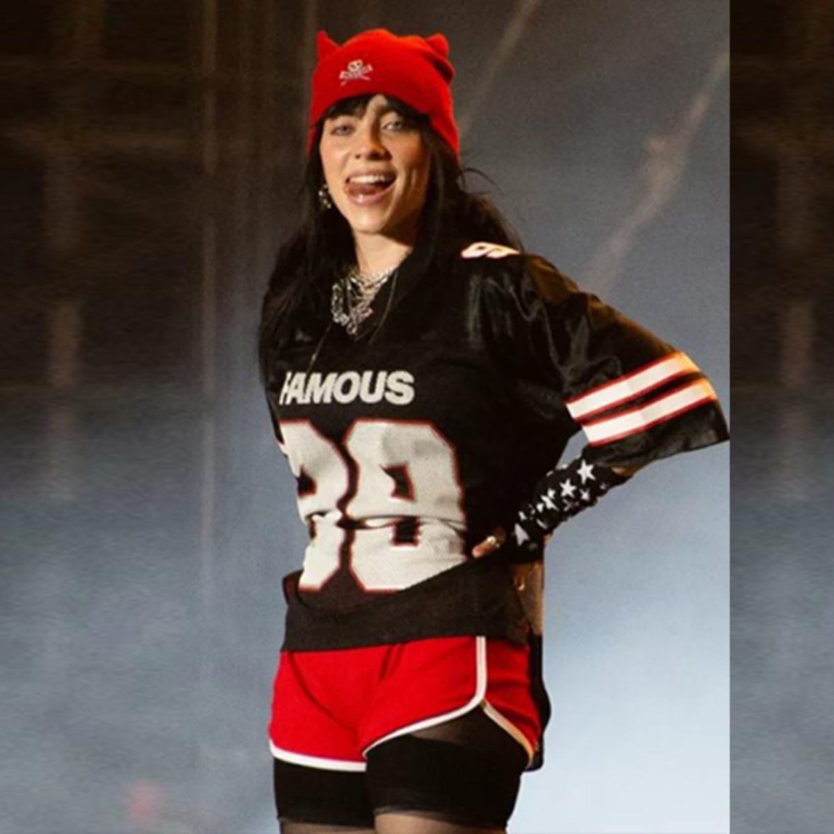 Billie Eilish Black Famous Oversized Jersey - XEBOI