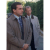 Michael Scott Brown Trench Coat From The Office