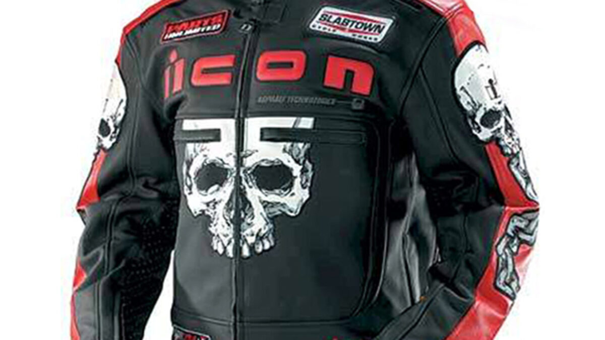 Icon Skull Leather Biker Jacket - XEBOI