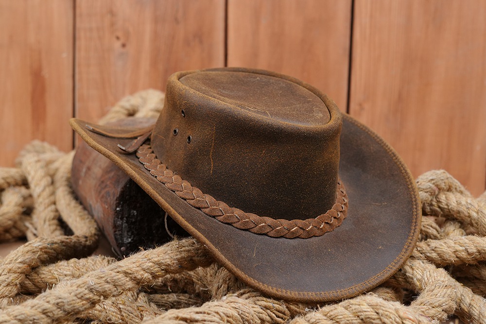 Real Cowhide Leather Cowboy Hat for Men