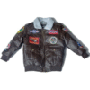Kids Faux Leather Aviator Jacket