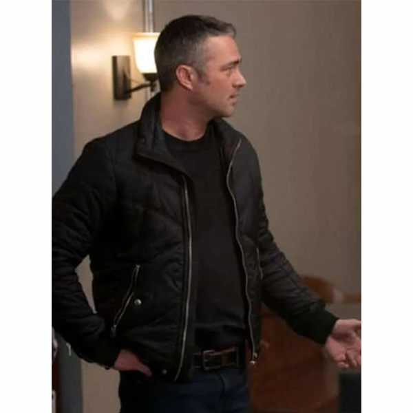 Chicago Fire Taylor Kinney Puffer Black Jacket