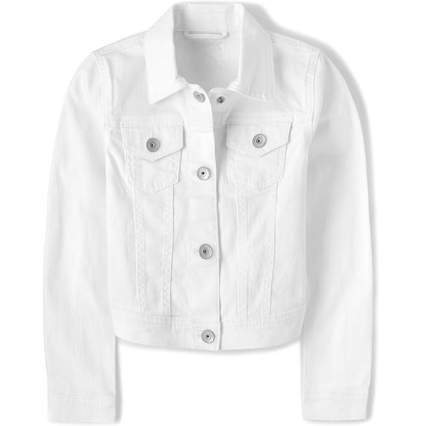 White Denim Jacket For Girls