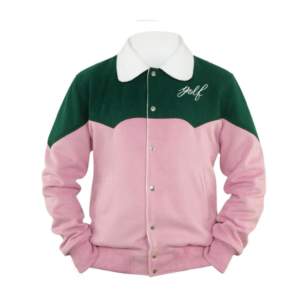 Tyler, the Creator Green & Pink Golf Jacket For Mens On Sale