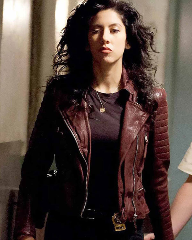 Brooklyn Nine-Nine Rosa Diaz Brown Biker Leather Jacket