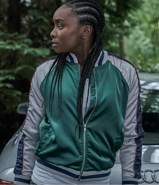 The Old Guard KiKi Layne Green Varsity Jacket