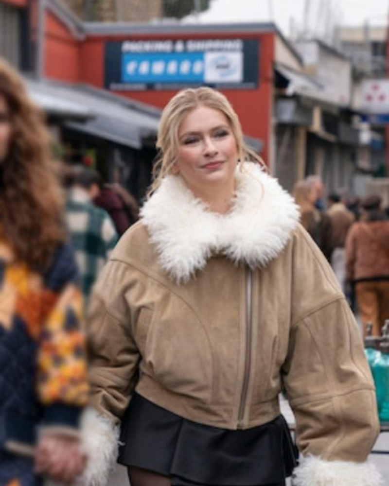 Camille Razat Emily in Paris S04 Camille Shearling Jacket
