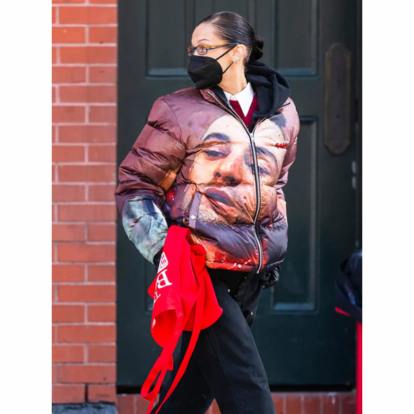 Bella Hadid Taxi Driver Puffer Jacket