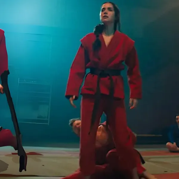 Ana de Armas Martial Art Red Costume