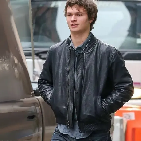 Ansel Elgort Bomber Jacket