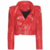 Bebe Rexha Red Leather Jacket