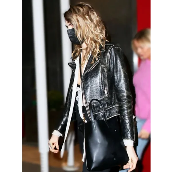Cara Delevingne Black Leather Jacket