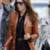 Cate Blanchett Black Bag 2025 Kathryn Brown Leather Jacket buy now