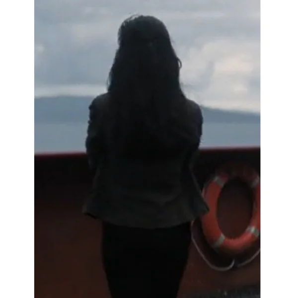 woman in gray jacket