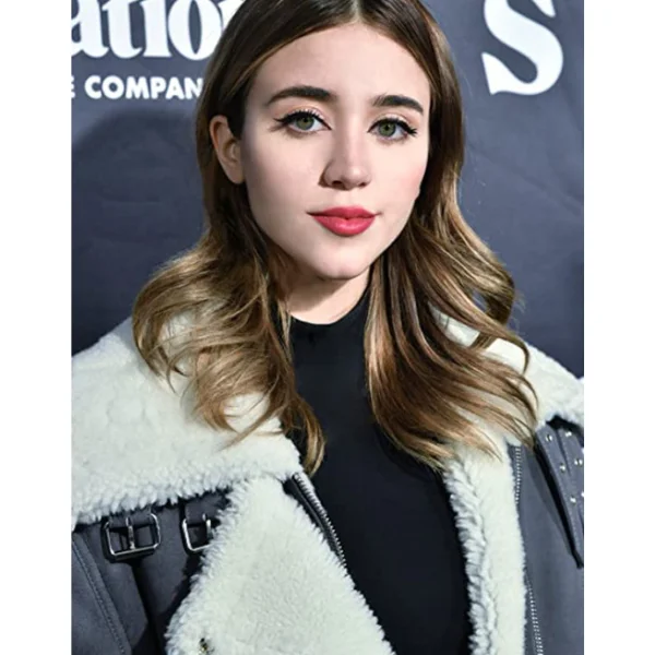 Caylee Cowan Divinity Grey Leather Jacket on sale