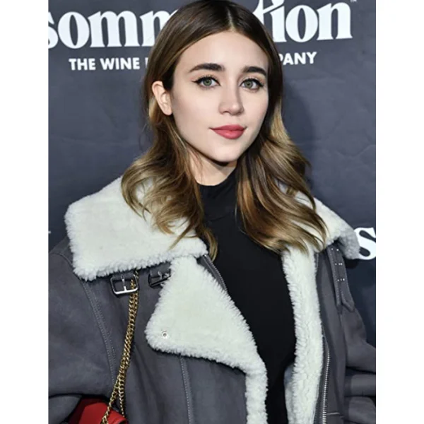 Caylee Cowan Divinity Grey Leather Jacket shop now