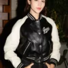 Caylee Cowan Leather Varsity Jacket buy now