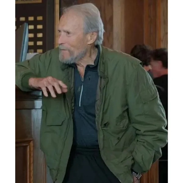 Clint Eastwood Juror #2 Green Bomber Jacket on sale