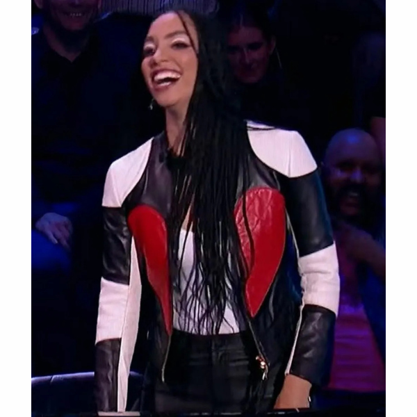 Corinne Fox Red Heart Leather Jacket