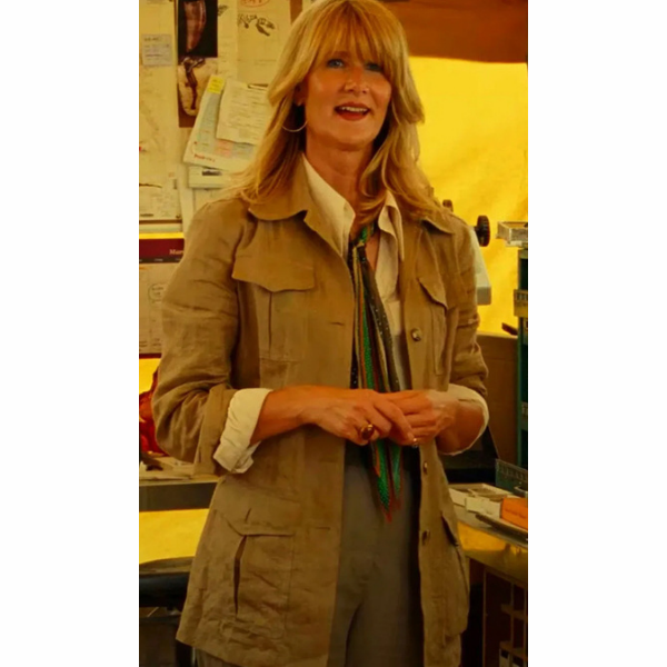 Laura Dern Brown Cotton Jacket