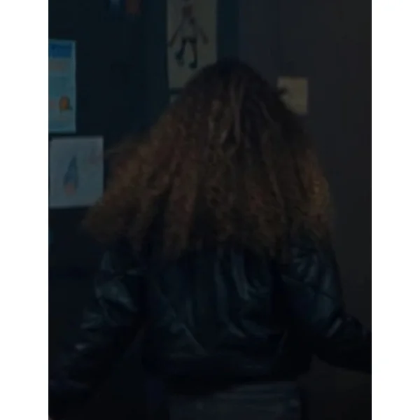 Mckenna Roberts Black Bomber Jacket From Back in Action on sale