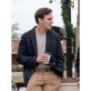 Nicholas Hoult in Blazer holding coffee