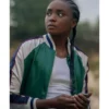 The Old Guard KiKi Layne Green Varsity Jacket on sale
