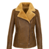 Sheepskin B3 Shearling Bomber Leather Jacket For Womens buy now