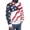 Vanilla Ice American Rapper USA Flag Leather Jacket buy now