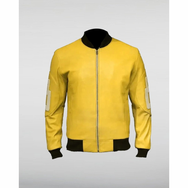 Yellow 8 Ball Bomber Jacket
