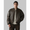 Alo Brown Leather Jacket On Sale