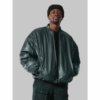 Alo Green Leather Jacket On Sale