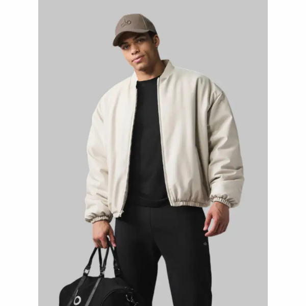 Alo White Leather Jacket On Sale