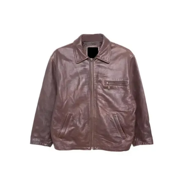 Avanti Brown Leather Jacket On Sae