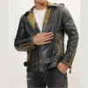 Lambskin Black & Gold Real Leather Jacket