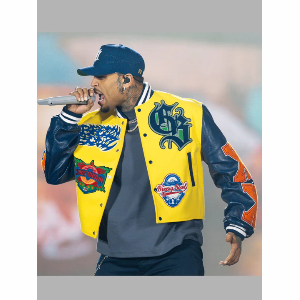Chris Brown Breezy Bowl Letterman Jacket