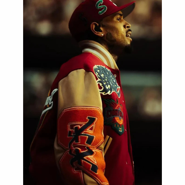 Chris Brown Breezy Bowl Varsity Jacket For Mens