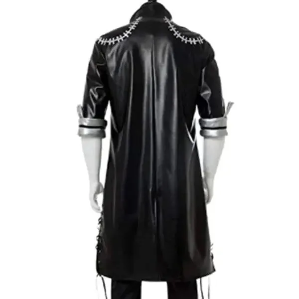 Dabi Black Leather Coat