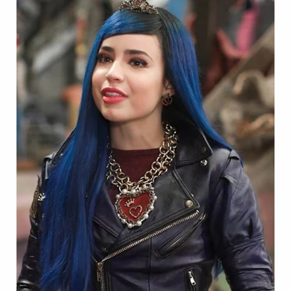 Evie Descendants 3 Purple Leather Jacket