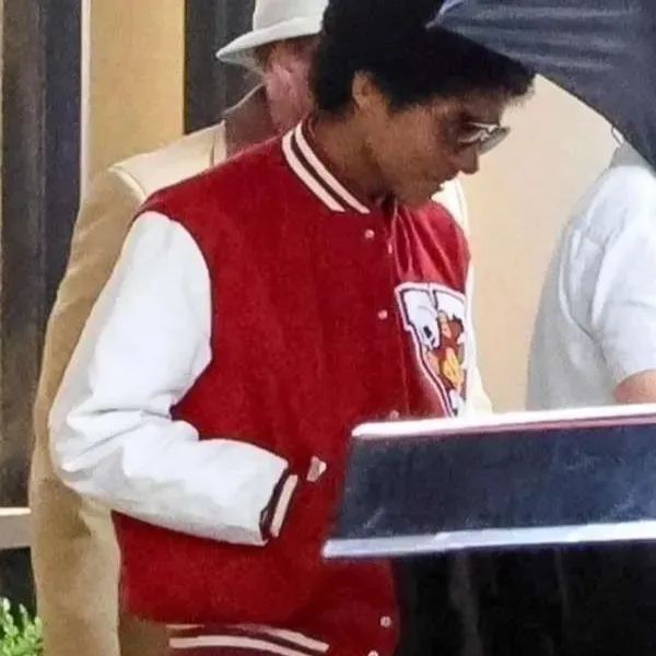 Michael 2025 Red and White Varsity Jacket
