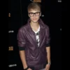 Justin Bieber Purple Leather Jacket