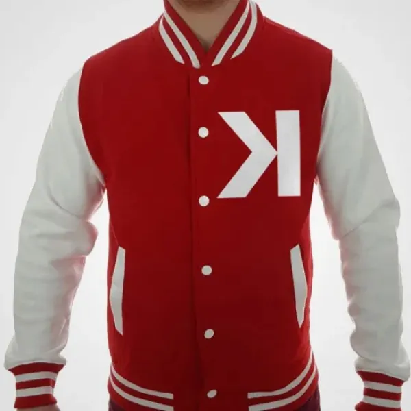 Electro Kavinsky Red and White Letterman Jacket