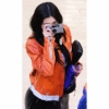 Kylie Jenner Knicks Game 5 Orange Leather Jacket