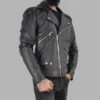Mel Gibson Black Leather Biker Jacket