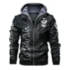 Men's Skull Misfits Black Leather Jacket